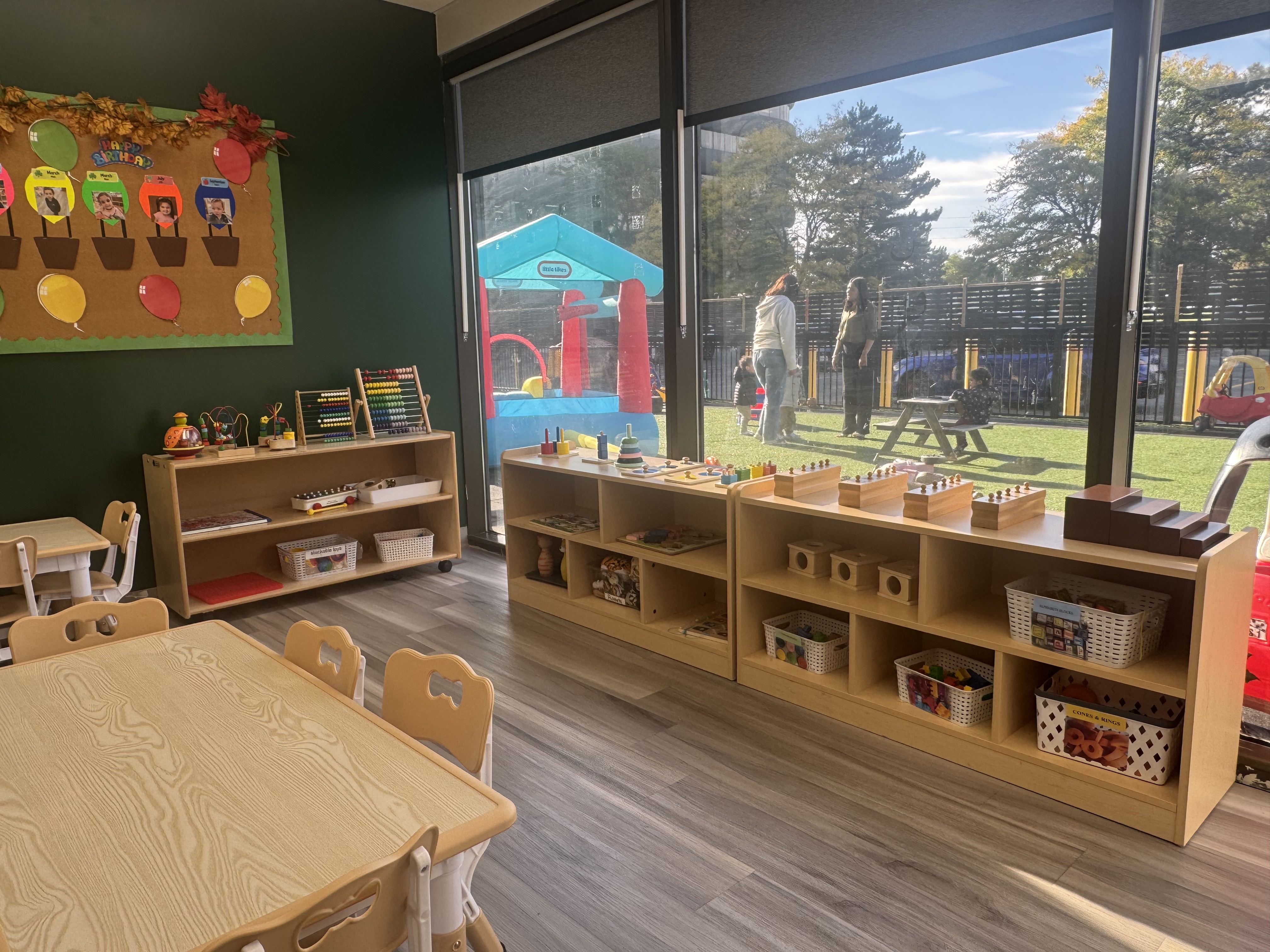 Reading corner at Cedarbrook Montessori, Oakville